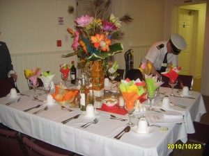 Murder Mystery Dinner Table setting